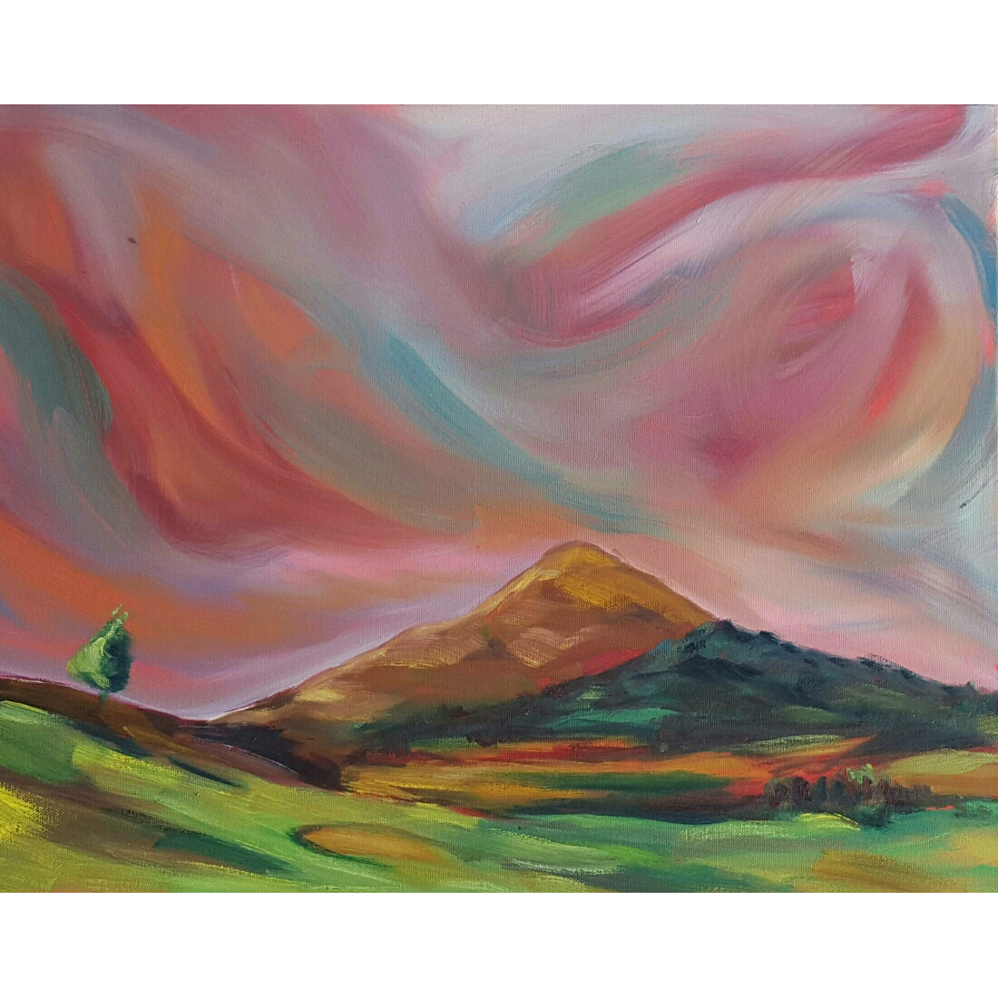 Irsh Landscape painting of the Sugarloaf in Wicklow Ireland
