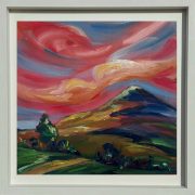 Red sky delights over the Sugarloaf Mountain