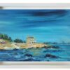 Artist's description: Blue skies over Summerseas - Swiming at Seapoint, Dublin is a painting of the famous Dublin swimming spot at Seapoint near Blackrock, Dublin, with it's views of Howth and Dun Laoghaire and the historic Martello tower this is a year round attraction.. Painted from sketches on a summer's afternoon, I used generous sweeps of Paint applied with a palette knife coupled with soft brush marks.. to create texture and atmosphere This painting is oil on board and than float mounted and framed as shown.. This painting comes with a signed certificate of Authenticity Carefully packed and couriered directly to you Materials used: oil Buy these two artworks together and save 10% + Buy both artworks together: €452.47 Saving of €50.28 Oil painting by Niki Purcell - Irish Landscape Painting: €250.00 Oil painting by Jackie Smith: €252.75 Blue skies over Summer seas - Swiming at Seapoint, Dublin