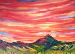The Red Skiesof Sunset - Sugarloaf Mountain Wicklow Ireland SOLD