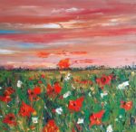 Art Club Ticket - Round Three - Red sky Poppy Delight